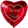 Herzluftballon in Rot " Ich liebe Dich!" Sternchenherz