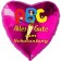 Herzluftballon in Pink: Alles Gute zum Schulanfang, ABC