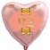 Herzluftballon aus Folie, Rosegold, zum 92. Geburtstag, Rosa-Gold