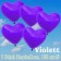Große Herzluftballons, 100 cm, Violett, 5 Stück