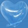 Transparenter Herzluftballon 30 cm