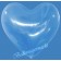 Transparenter Herzluftballon 40-45 cm, Übergröße