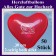 Herzluftballons in Rot, Alles Gute zur Hochzeit, 30 cm, 1-seitig bedruckt, 50 Stück