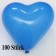 Herzluftballons, 8-12 cm, blau, 100 Stück