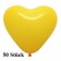Herzluftballons Gelb 8-12 cm, 50 Stück