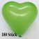 Herzluftballons, 8-12 cm, grün, 100 Stück
