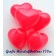 Luftballons Herzen, Herzluftballons, groß, 60 cm, mit Ballongas Helium, rote Ballons