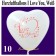 Herzluftballons I Love You, Weiß, 30 cm, 10 Stück