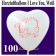 Herzluftballons I Love You, Weiß, 30 cm, 100 Stück