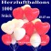 Herzluftballons groß, 40-45 cm, Rot und Weiß, Luftballons aus Latex in Herzform, 1000 große rote und weiße Herzballons