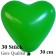 Herzluftballons Grün, Gute Qualität, 30 Stück, 30 cm