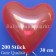 Herzluftballons Kristallrot, Gute Qualität, 200 Stück, 30 cm