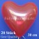 Herzluftballons Kristallrot, Gute Qualität, 20 Stück, 30 cm