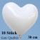 Herzluftballons in Weiß, Gute Qualität, 20 Stück, 30 cm