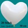 Herzluftballons Weiß, Gute Qualität, 20 Stück, 30 cm