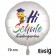 Hi Schule. Kindergarten aus. Luftballon aus Folie, 70 cm, inklusive Helium, Satin de Luxe, weiß