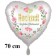 Großer Herzluftballon Hochzeit - Herzlichen Glückwunsch, inklusive Helium