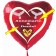 Luftballon zur Hochzeit, Herzballon inklusive Helium mit den Namen von Braut und Bräutigam