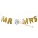 Glitzerndes Mr & Mrs Banner in Gold und Silber