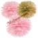 Schwerelose Pompoms aus zartem Seidenpapier, zwei Größen, rosa-gold