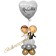 Stilvolle Tischdekoration mit Luftballons, Brautpaar Mr & Mrs