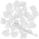 Weiße Rosenblätter aus Stoff, Ombre