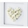 Weißes Gästebuch zur Hochzeit mit Herz aus weißen Rosen