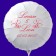 Fotoballon mit Hochzeitspaar, Rückseite personalisiert, mit Namen der Brautleute und Datum des Hochzeitstages