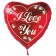 I Love You herzluftballon aus Folie