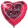 Ich liebe dich, Herzluftballon aus Folie mit weißen Herzchen inklusive Helium