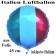 Italien Luftballon, Folienballon 45 cm mit den Italienfarben, Ballon mit Helium-Ballongas