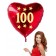 Helium-Herzluftballon, Rot, zum 100. Geburtstag