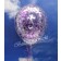 Großer Konfetti-Ballon mir violettem und lilafarbenem Glitzerkonfetti gefüllt