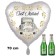 Hochzeitsglückwünsche, Riesenballon Herz Just Married und 2 x Sekt Piccolos Mumm