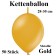Kettenballons-Girlandenballons-Gold-Metallic, 28-30 cm, 50 Stück