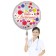 Krankenschwester mit dem großen colored dots Luftballon "Gute Besserung!"