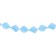 Blaue Girlande aus Krepppapier