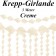 Krepp-Girlande Creme, 3 Meter