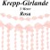 Krepp-Girlande Rosa, 3 Meter