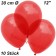 Luftballons Kristall, 30 cm, Hellrot, 10 Stück