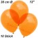 Luftballons Kristall, 30 cm, Orange, 10 Stück