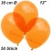 Luftballons Kristall, 30 cm, Orange, 50 Stück