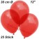 Luftballons Kristall, 30 cm, Rot, 25 Stück