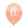 Luftballons Rosegold zum 60. Geburtstag