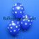 Luftballons zu Silvester und Neujahr, blau mit Sternen