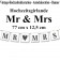 Letterbanner Mr & Mrs, Vintage-Look