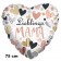 Lieblings-Mama. Herzluftballon in Weiß mit Herzen, 75 cm, ohne Helium