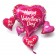 Love Cluster Luftballon aus Folie zum Valentinstag mit Helium