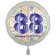 Luftballon aus Folie, Satin Luxe zum 88. Geburtstag, Rundballon weiß, 45 cm