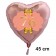 Herzluftballon aus Folie, Rosegold, zum 76. Geburtstag, Rosa-Gold